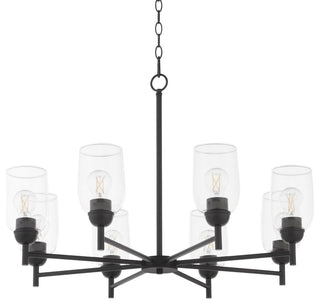 Quorum International 6112-8 Providence 8 Light 32"W Chandelier - Matte Black