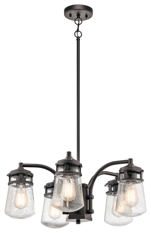 Outdoor Chandelier 5-Light, Architectural Bronze