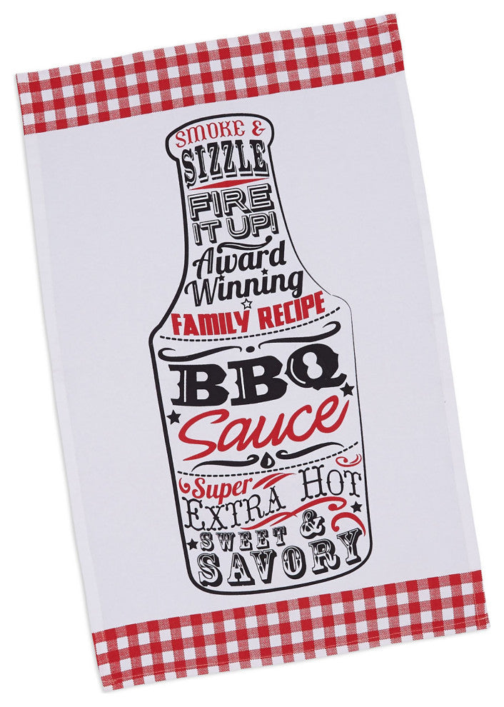 Eat Drink BBQ Dishtowel Set, 18x28 inch, 4 Piece