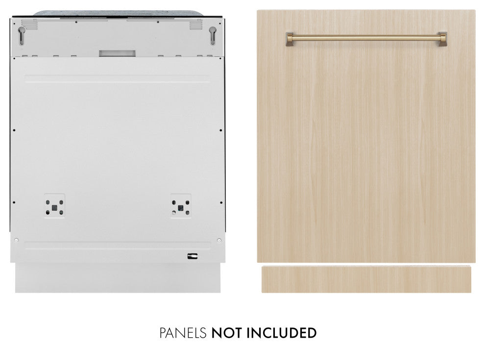 ZLINE Monument 24" Panel Ready Dishwasher With Champagne Bronze DWMTZ-24-CB