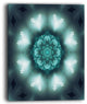 "Green Fractal Flower Mandala Shape" Floral Wall Art Canvas, 12"x20"
