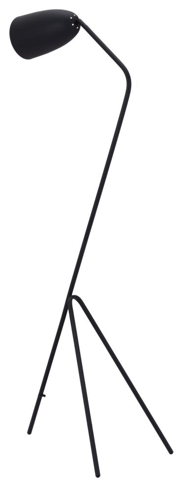 Floor Lamp Light, Steel Metal, Black, Kitchen Lounge Bistro Lobby Hospitality