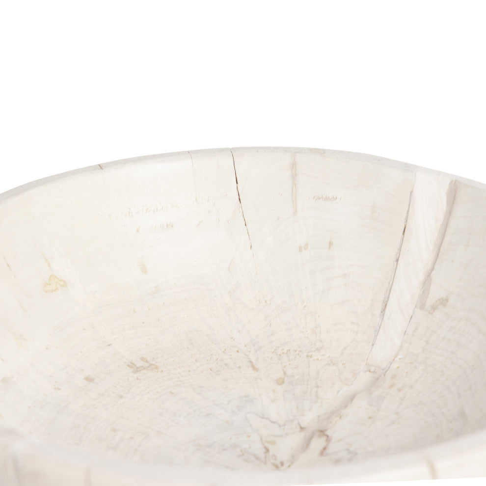 Turned Pedestal Bowl-Ivory
