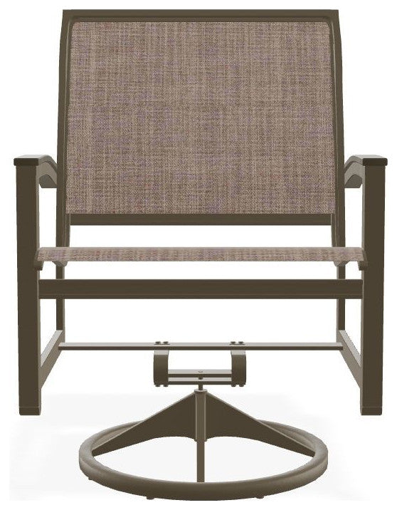 Bazza Sling Outdoor Swivel Rocker, Augustine Fennel/Beachwood