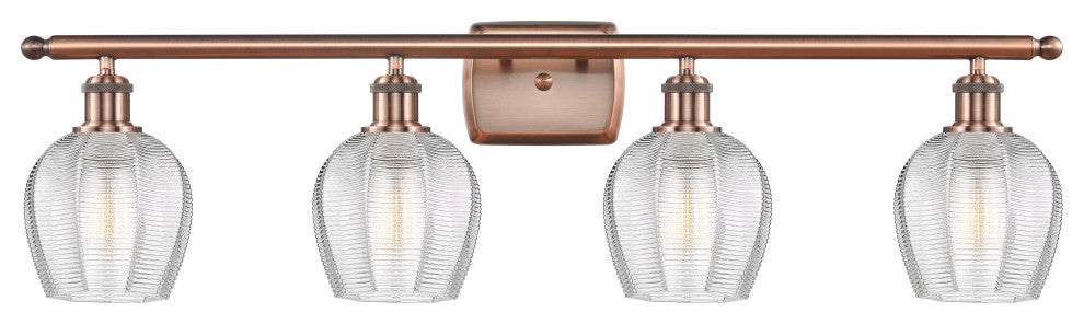 Innovations 516-4W-AC-G462-6-LED 4 Light Bath Vanity Light, Antique Copper