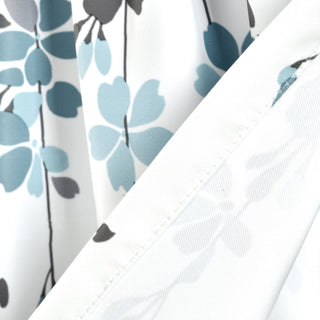 Weeping Flower Room Darkening Valance, Blue/Gray