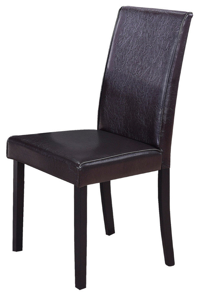 Megan Contemporary Dining Side Chairs, Set of 2, Brown