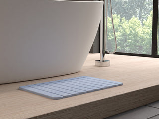 CastelloUSA Diatomite Quick Dry Stone Bath Mat, 24"x15", Medium, Manor Blue