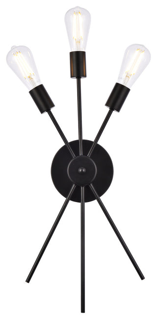 Louis 11" Bath Sconce, Black