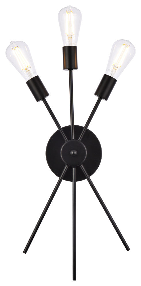 Louis 11" Bath Sconce, Black