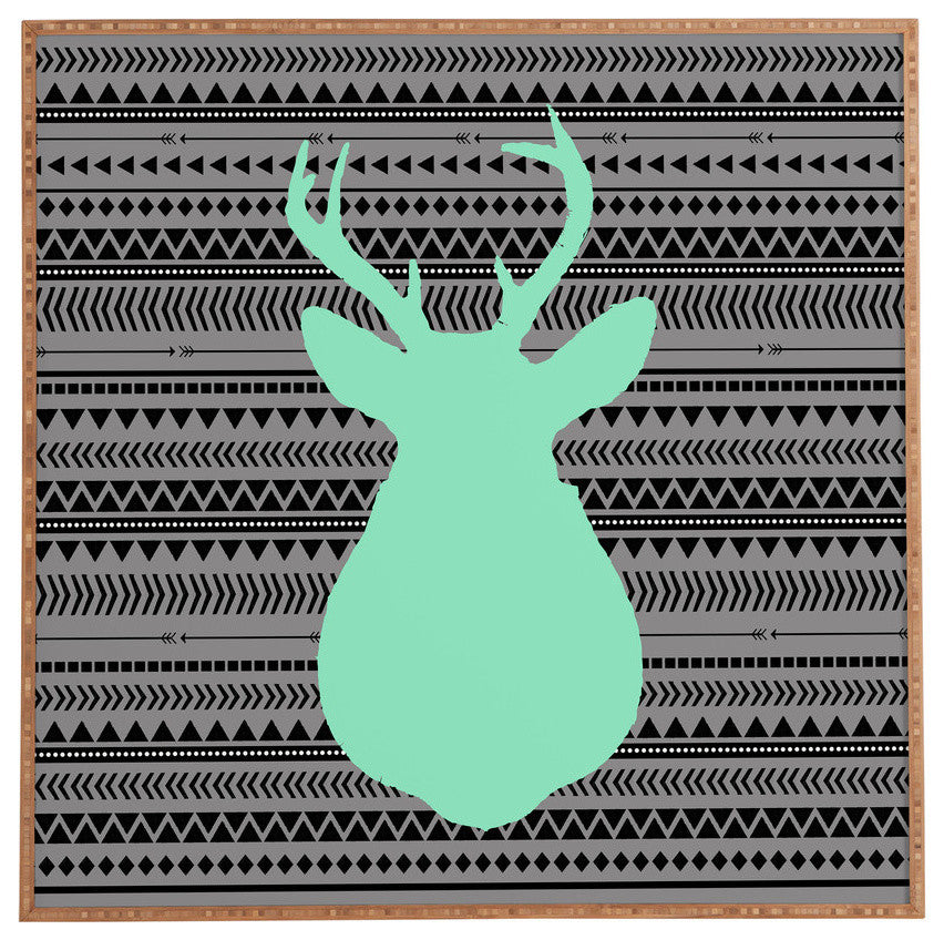 Deny Designs Allyson Johnson Deer And Aztec Framed Wall Art