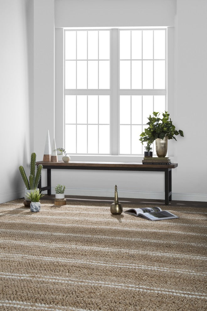Home Barcelona Handwoven Wool Blend Area Rug, Gray by Kosas Home, Ivory, 9'x12'