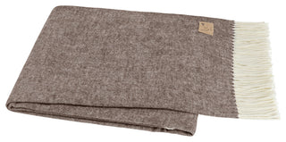 Italian Herringbone Throw, Chestnut Brown