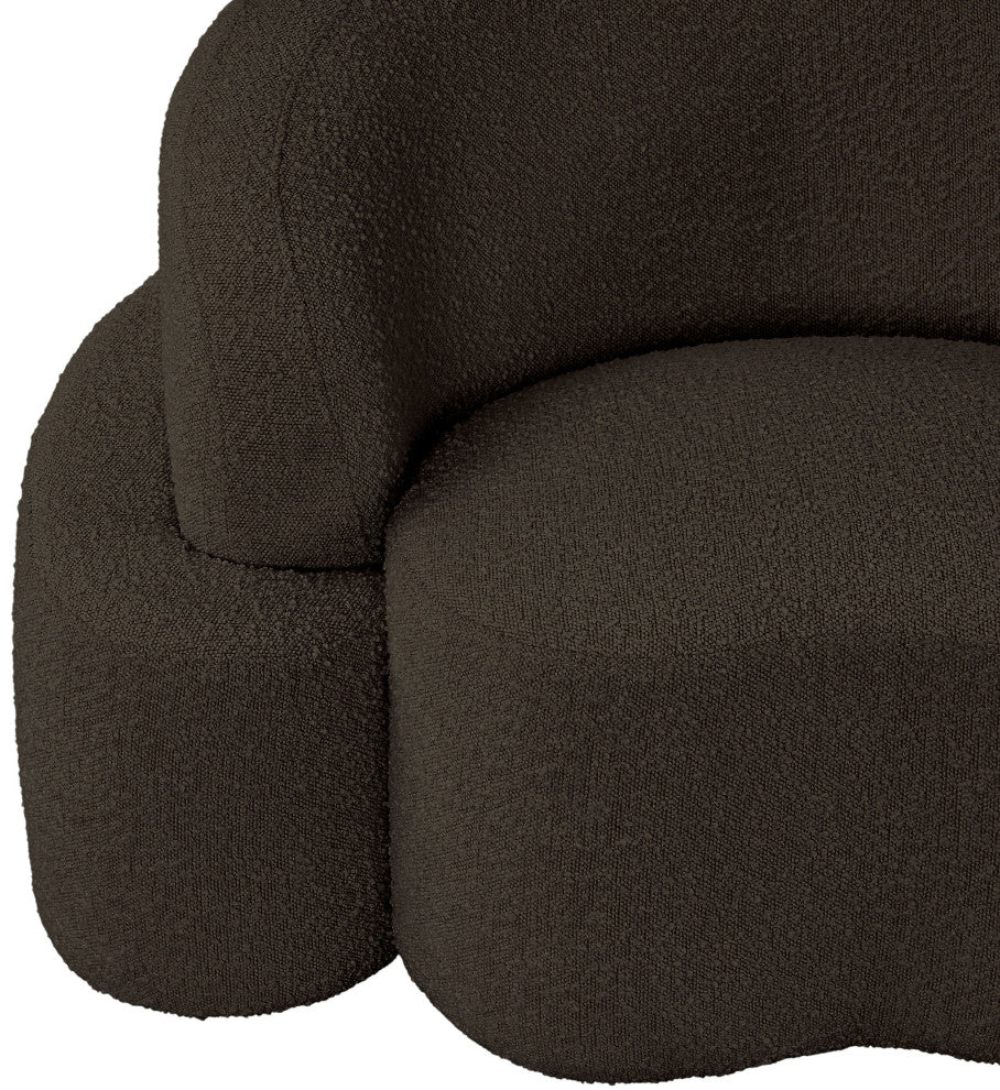 Principessa Boucle Fabric Chair, Brown, Loveseat