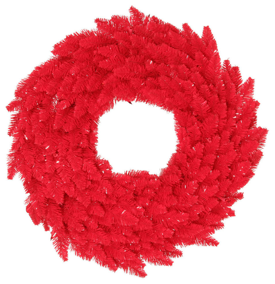36" Red Fir Wreath Dural Led 100Rd 320T