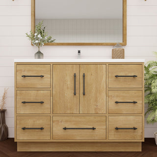 Victoria 48" Solid Wood Bath Vanity, Oak