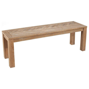 Aiden Dining Bench, Weathered Natural