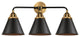 Innovations 288-3W-BAB-M13-BK-LED 3 Light Vanity Light, Black Antique Brass