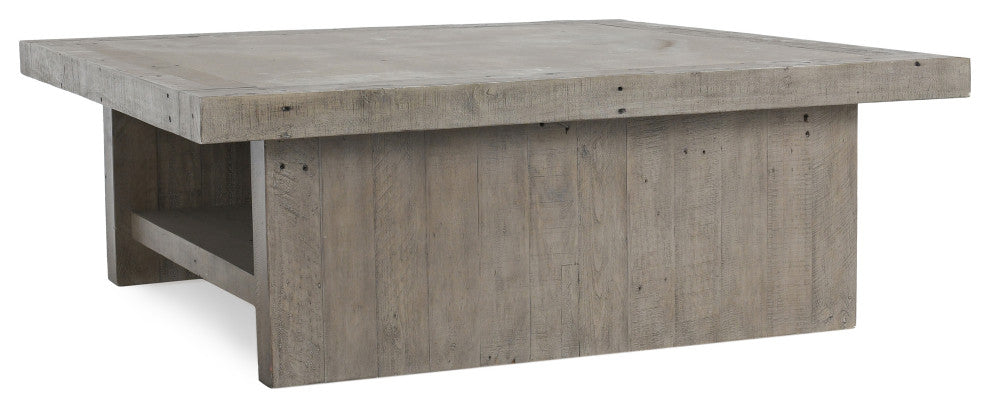 Stonebridge Square Coffee Table Distressed Grey by Kosas Home