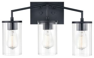 Beverlly 3 Light 20" Matte Black Bathroom Vanity Light
