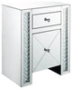 ACME Maisha 2 Drawer Mirrored Nightstand