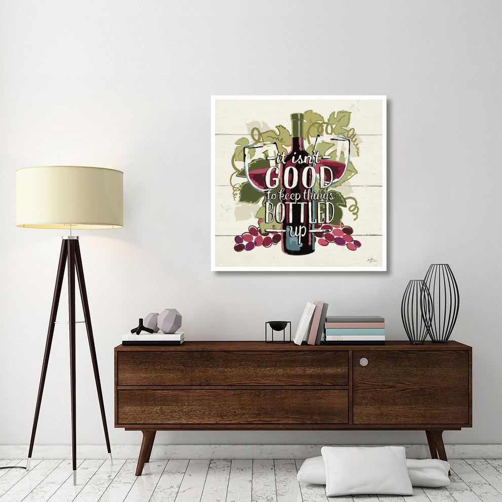"Wine and Friends III" Digital Paper Print by Janelle Penner, 42"x42"