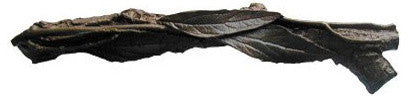 Leafy Twig Pull, Right, Dark Brass