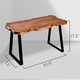 WELLAND Wood Entryway Bench With Metal Legs