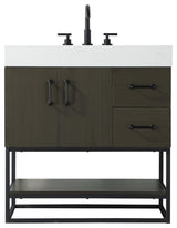 Elegant Lighting VF29232 Caroline 32" - Mocha Brown