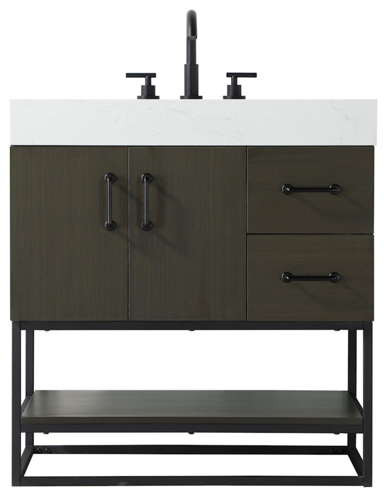 Elegant Lighting VF29232 Caroline 32" - Mocha Brown