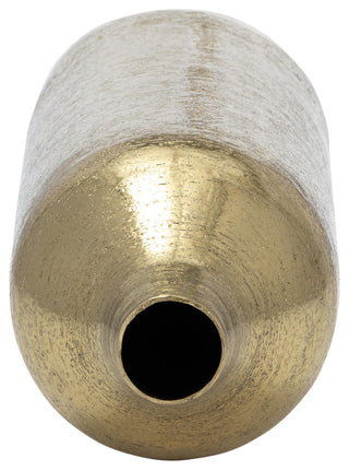 Metal, 15"H Cylinder Vase, Gold