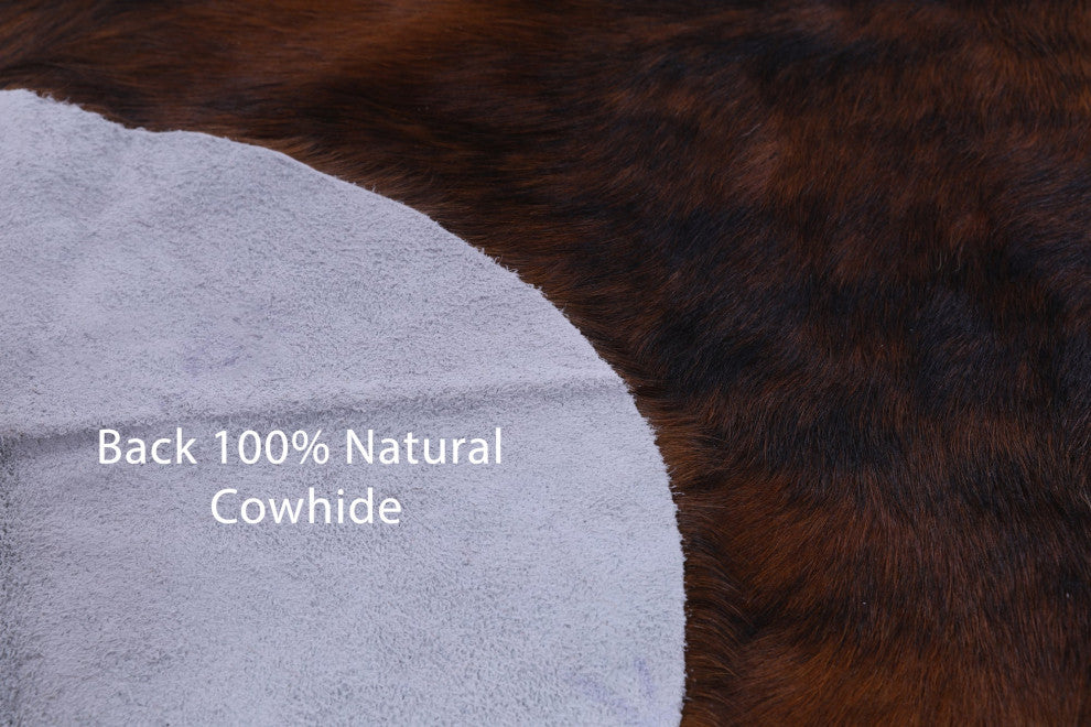 7' 6" X 6' 8" Brindle Natural Cowhide Rug C1752