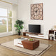 Utopia Alley Oversized Roman Square Wall Clock, 47", Wood Finish