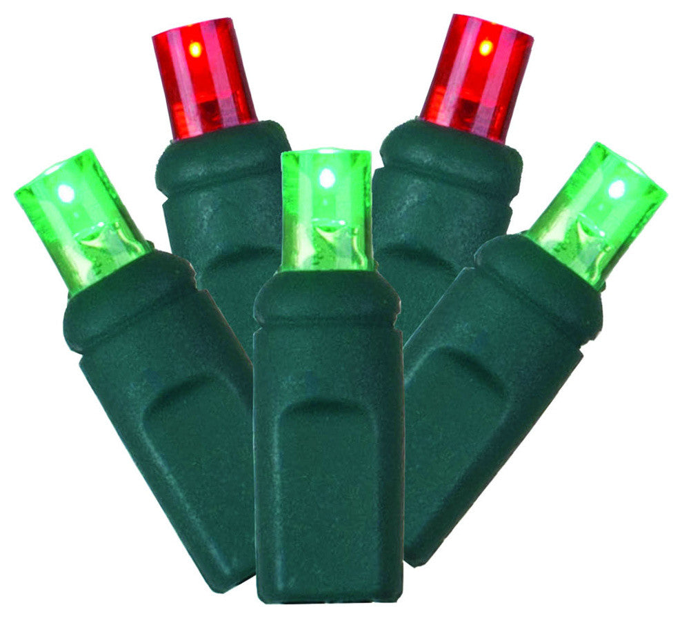 Vickerman X6G6523 50 Red-Green Wide Angle Led, 25' Christmas Mold Light Strand