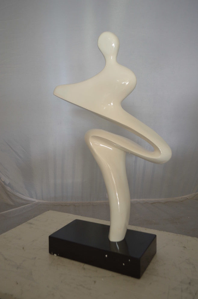 Modern Art Windy Day Resin Statue -  Size: 15"L x 6"W x 24"H.
