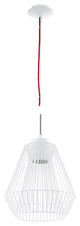 Eglo 1x50w Wire Cage Pendant W/ White Finish - 200858A