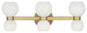 Generation Lighting, KSV1006BBSMG, Six Light Vanity, Burnished Brass