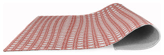 Rattan Geometric Rug, Coral, 4'x6'