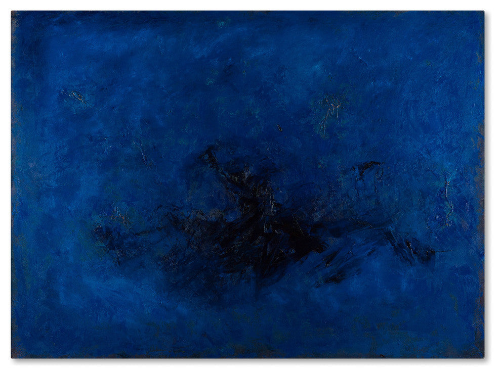 Joarez 'Deep Blue' Canvas Art, 35"x47"