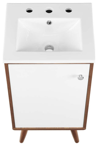 Transmit 18" Bathroom Vanity, Walnut White