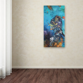 Nick Bantock 'The Green Man' Canvas Art, 24x12