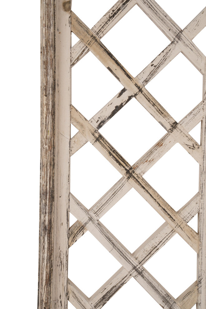Old Creek Decorative Window Farmhouse Wall Decor, 12"x48", Vintage White