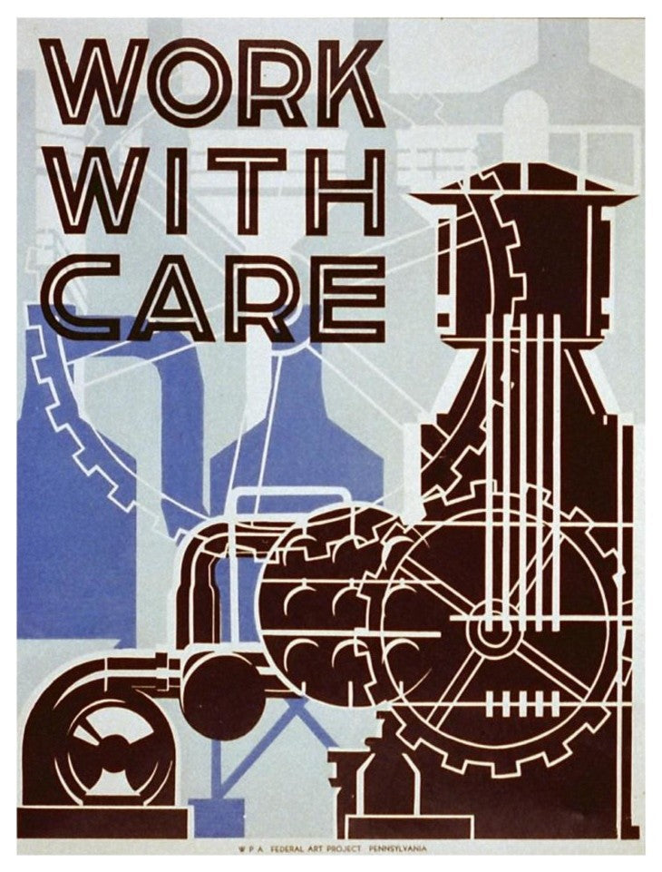 "Work with care" Digital Paper Print by Nathan Sherman, 20"x26"