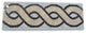 Marble Mosaic Border Accent Listello Tile Wave Nova 4x12 Tumbled, 1 piece