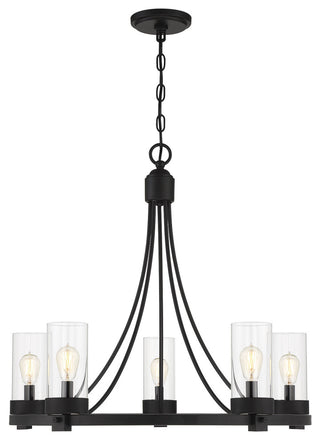 5-Light Chandelier, Matte Black