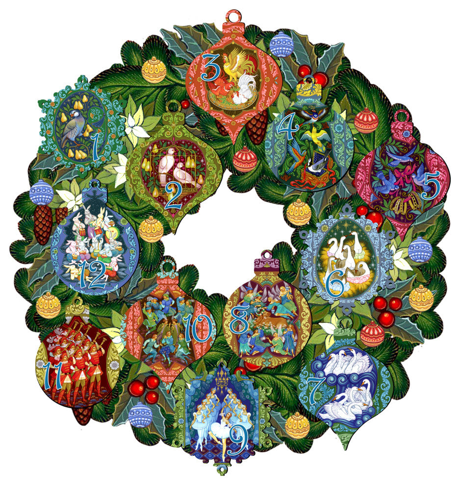 12 Days of Christmas Wreath W