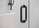 48"Wx78"H Frameless 3 Panel Inline Shower Door, Matte Black