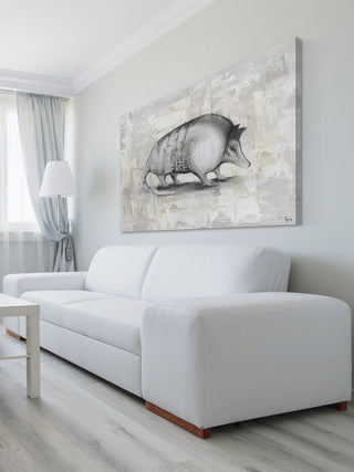 "Armadillo II" Painting Print on Wrapped Canvas, 18"x12"