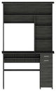 Weston 2 Computer Desk, With 2 Drawers, 6 Shelves And Hutch, Gray Oak