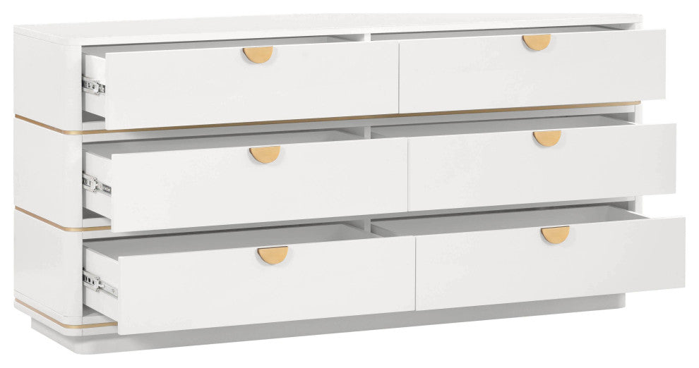 Julieta Cream 6 Drawer Dresser
